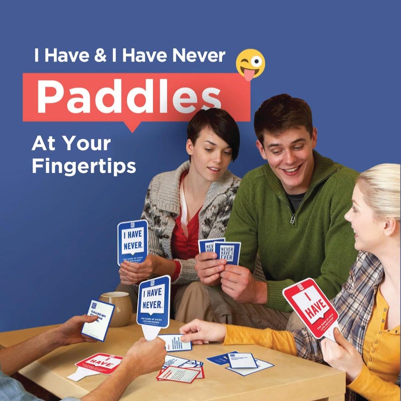 Never Have I Ever Card Game Paddles, Maximize The Fun of Playing Cards, 10 Physical I Have and I Have Never Paddles, Portable Adult Games for Game Nights, Vacations, Family Gatherings, Ages 17+ - Image 3